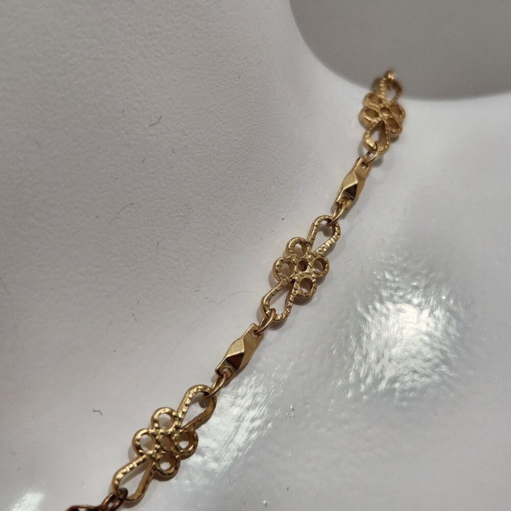 Clara Beau Gold Plated Rhinestone & Glass Bead Adjustable Necklace - Picture 4 of 6